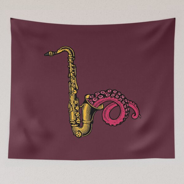 Item preview, Saxophone Octopus designed and sold by SKAMERgraphics.