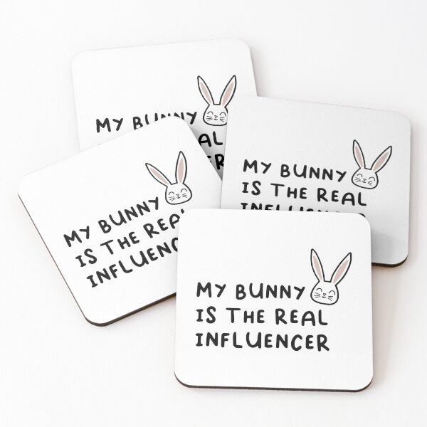 Item preview, My Bunny Is The Real Influencer Quote With Illustration designed and sold by Fotografille.