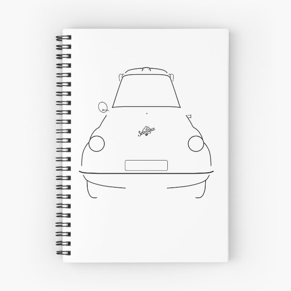 Item preview, Scootacar classic British three wheeler microcar black outline graphic designed and sold by soitwouldseem.