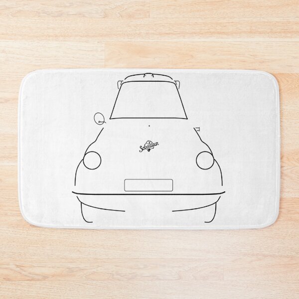 Item preview, Scootacar classic British three wheeler microcar black outline graphic designed and sold by soitwouldseem.