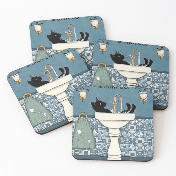 Item preview, Beauty Black Cat Wash Your Paws designed and sold by faraspirre.