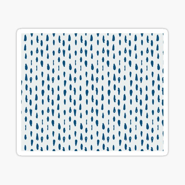 Waterdroplets Blue Pattern Sticker