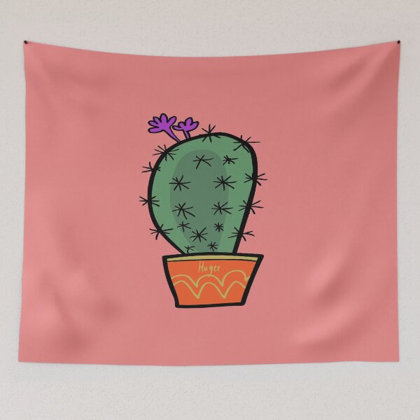 Item preview, a huger prickly cactus with purple flowers  designed and sold by itsarti.