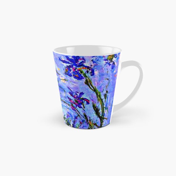 Monet Masterpiece - Irises, painting by Claude Monet Tall Mug