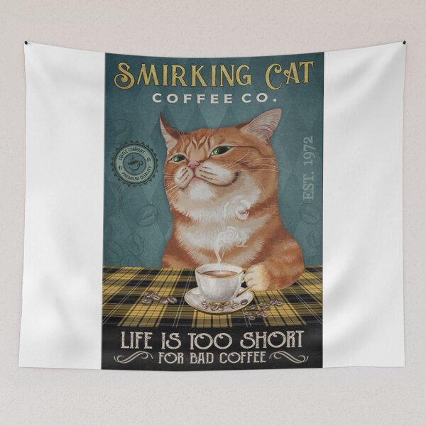 Item preview, Red Cat Smirking Life Is Too Shoort designed and sold by faraspirre.