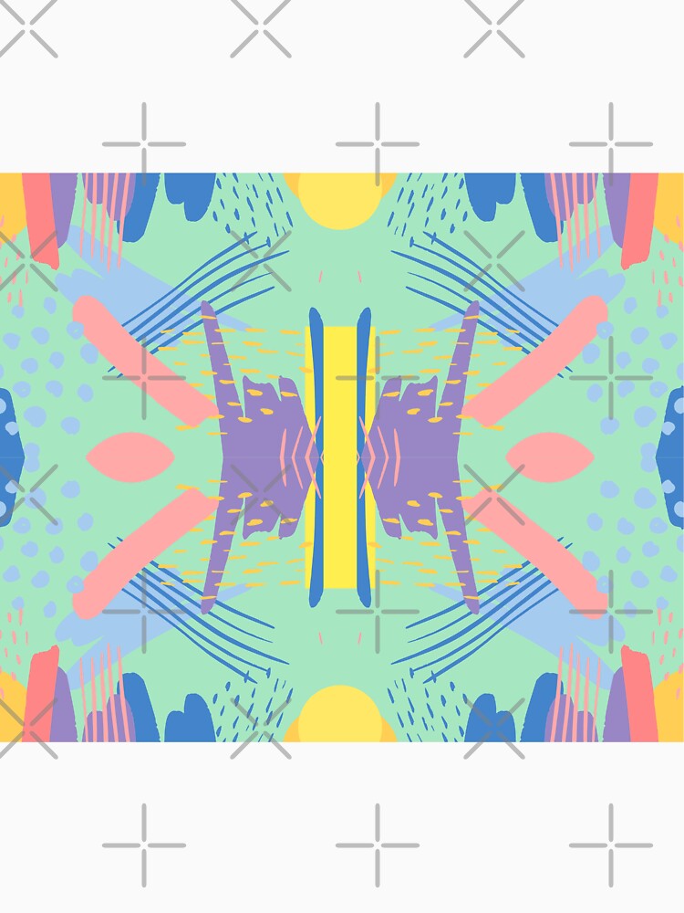 Thumbnail 7 of 7, Classic T-Shirt, Fun Splash of Abstract Color Pattern designed and sold by DesignsbyEH.