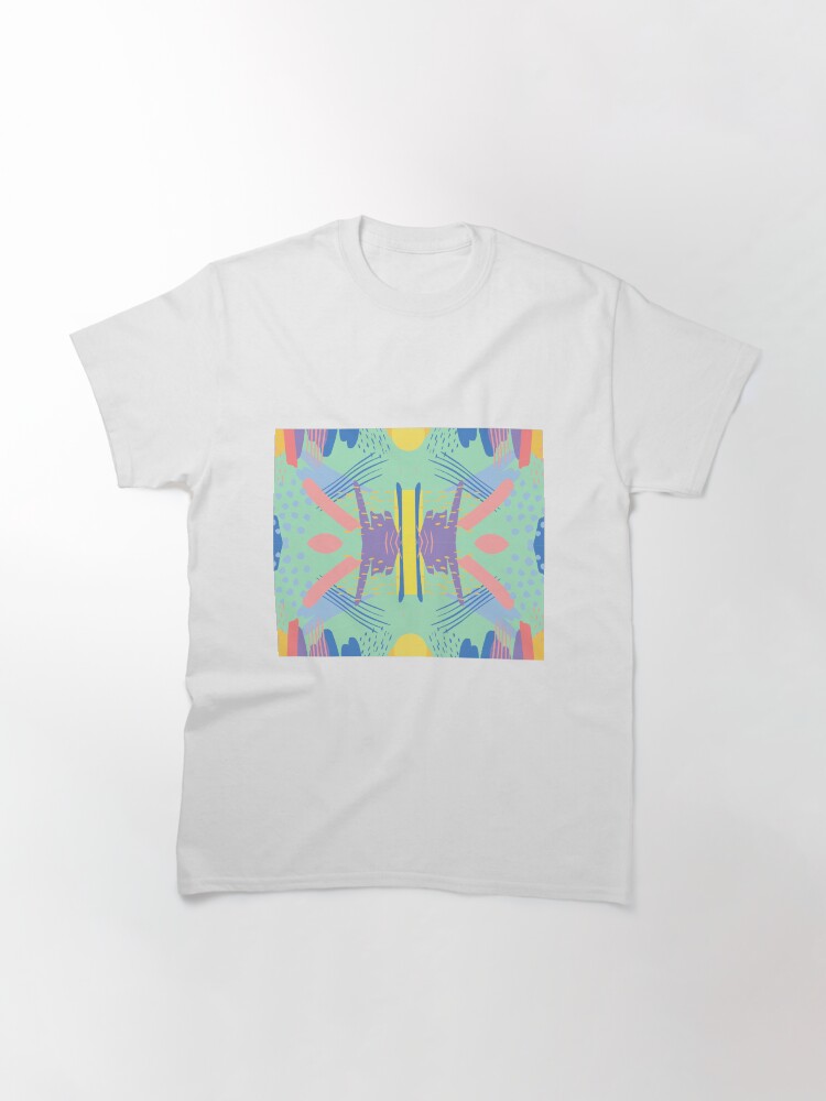 Thumbnail 3 of 7, Classic T-Shirt, Fun Splash of Abstract Color Pattern designed and sold by DesignsbyEH.