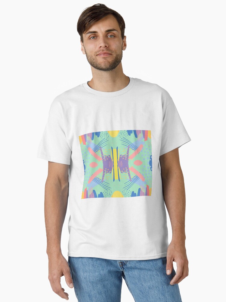 Thumbnail 1 of 7, Classic T-Shirt, Fun Splash of Abstract Color Pattern designed and sold by DesignsbyEH.