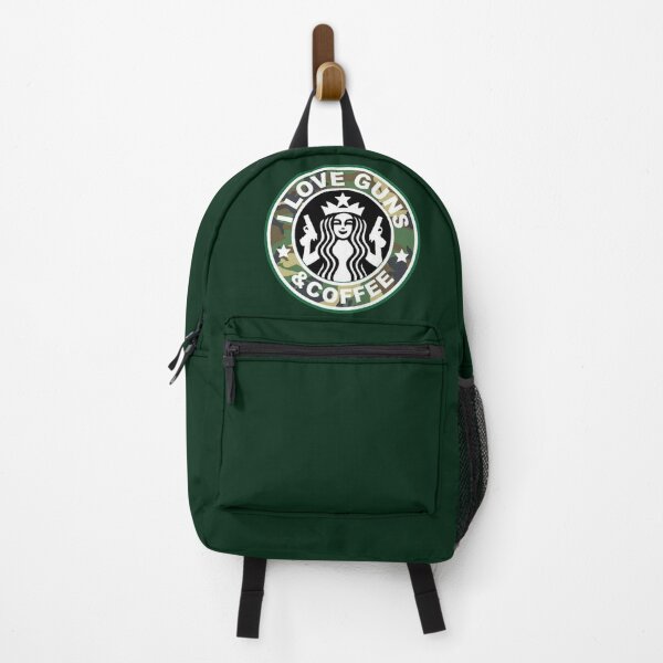 Item preview, I love guns and coffee camo dark green and white star designed and sold by pneuf.