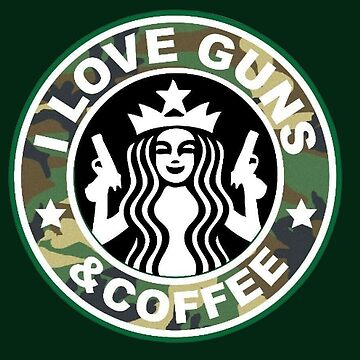 Round CAMO Guns and Coffee Sticker (logo starbucks military army  camouflage) – American Vinyl Stickers