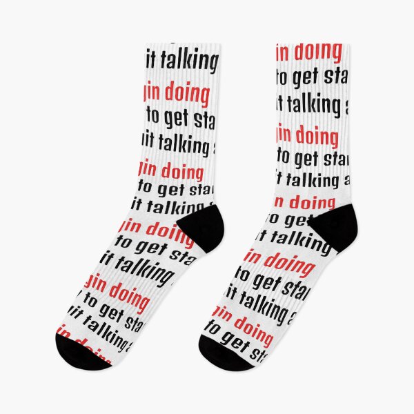 Item preview,  the way to get started is to quit talking and begin doing red & black designed and sold by mikrocosmox.