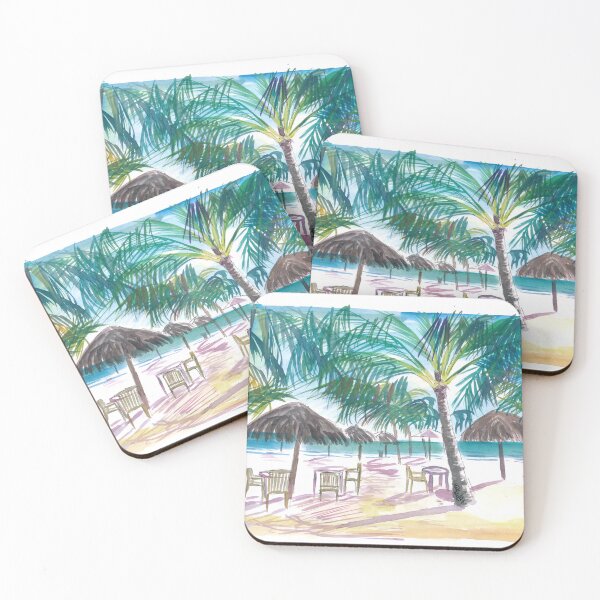 Item preview, Caribbean Beach Bar Restaurant under Palms designed and sold by artshop77.