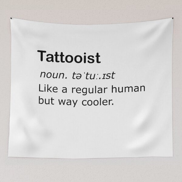 Item preview, Funny Tattooist Definition - block black & white funny tattooist saying designed and sold by Deegital18.