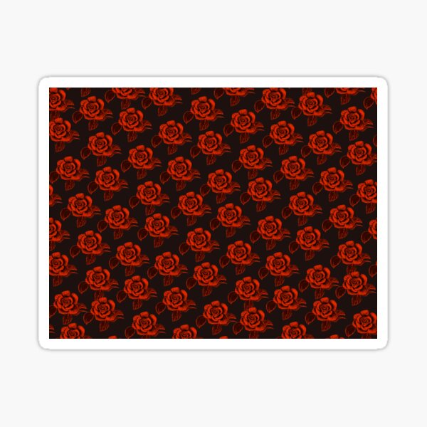 Velvet Red Roses Sticker For Sale By Almanzart Redbubble 