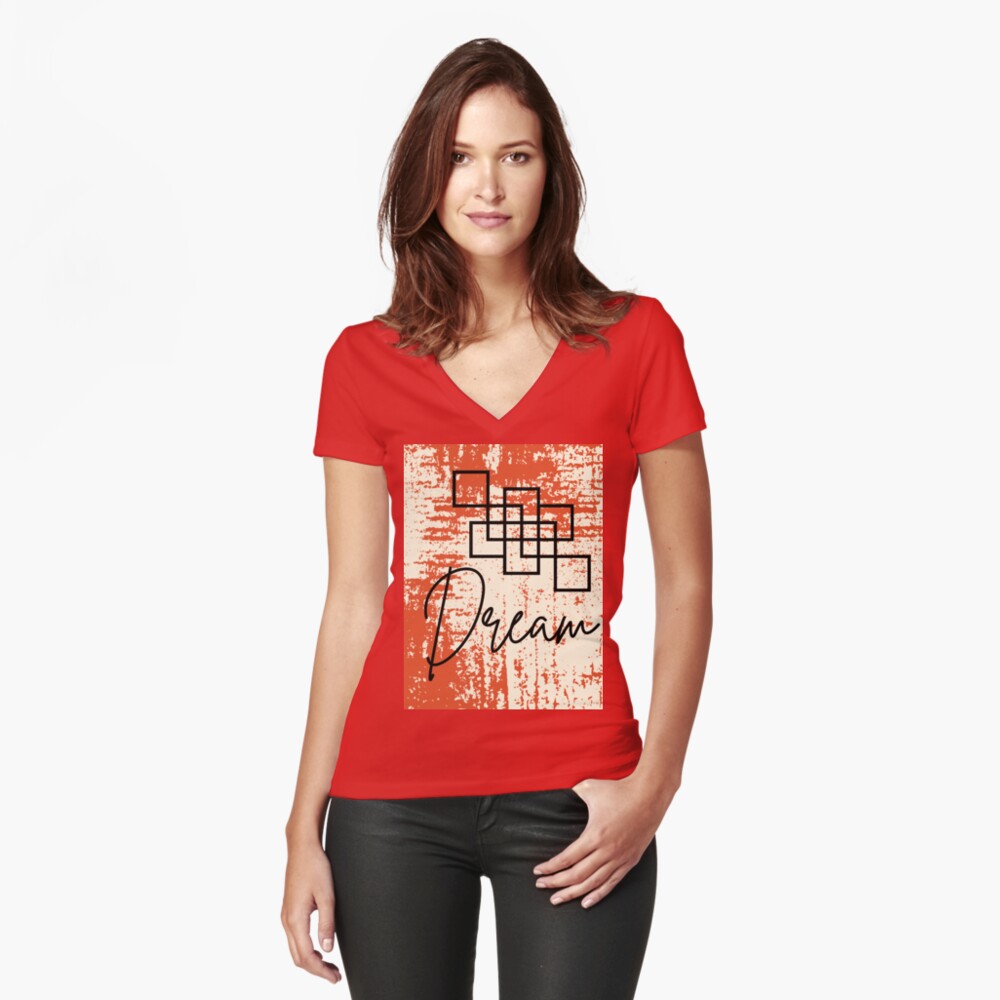 Item preview, Fitted V-Neck T-Shirt designed and sold by DesignsbyEH.