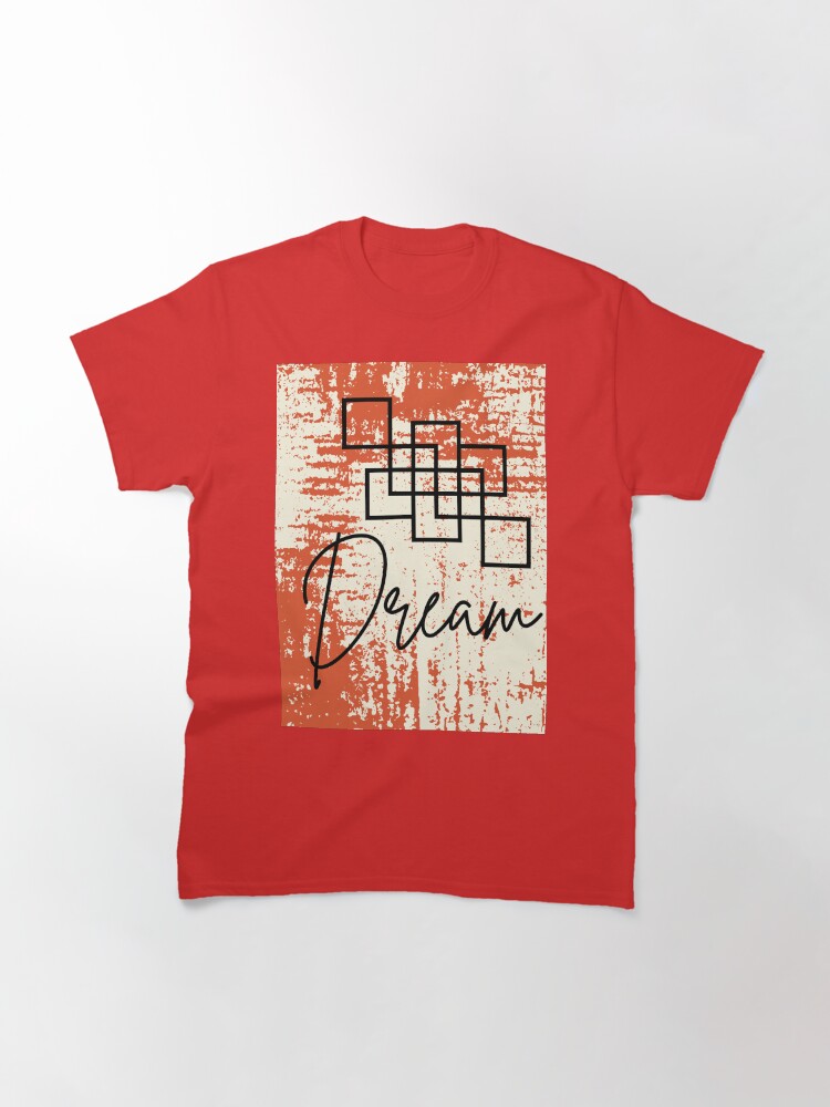 Thumbnail 3 of 7, Classic T-Shirt, Orange Black Abstract Dream designed and sold by DesignsbyEH.