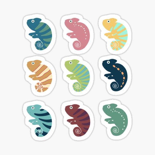 Item preview, Chameleon Reptile Lizard For Herping And Herpetology Lovers Pattern And Sticker Pack designed and sold by JokeGysen.
