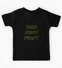 Han Shot First Kids Tee