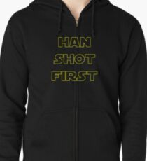 Han Shot First Zipped Hoodie