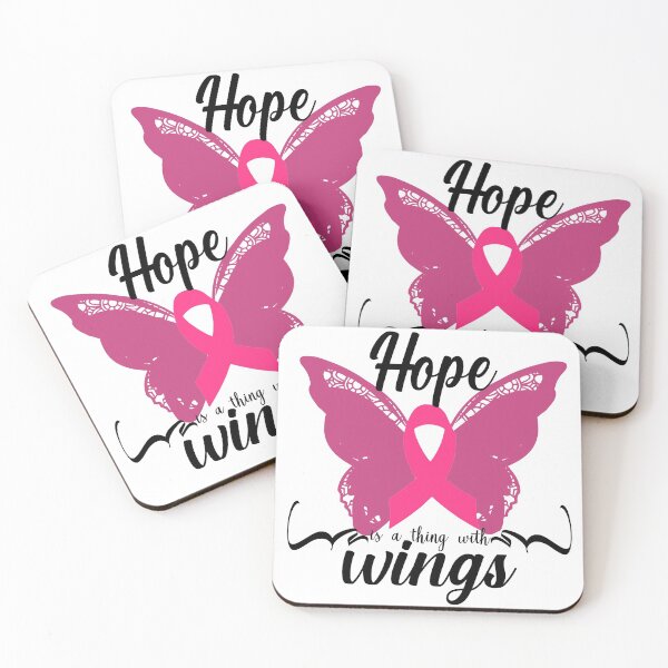 Item preview, Hope is a thing with wings Breast Cancer Pink Ribbon designed and sold by FamilyCurios.