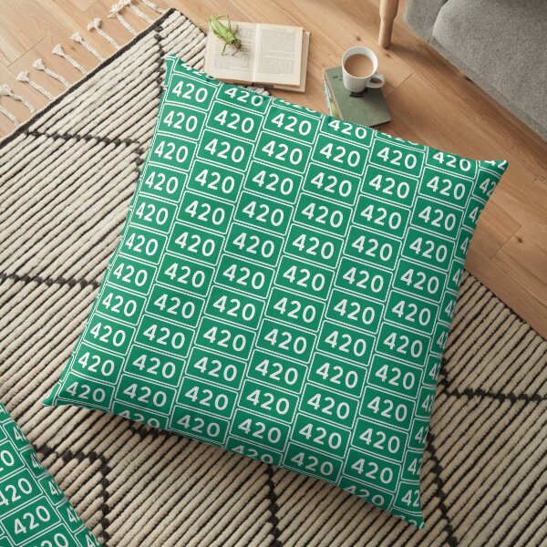 420 street sign Floor Pillow