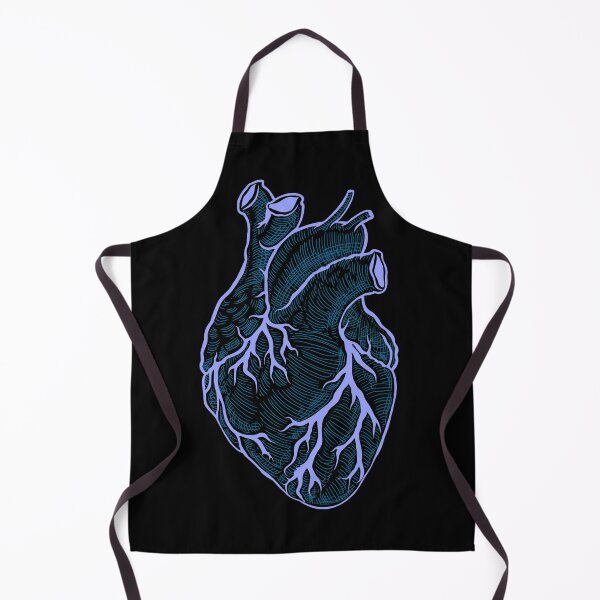 Item preview, Anatomical heart blue - black background designed and sold by artsy-cici.