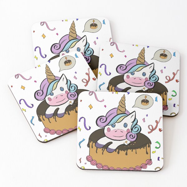 Item preview, Unicorn bursting through cake designed and sold by inkwolfdesigns.