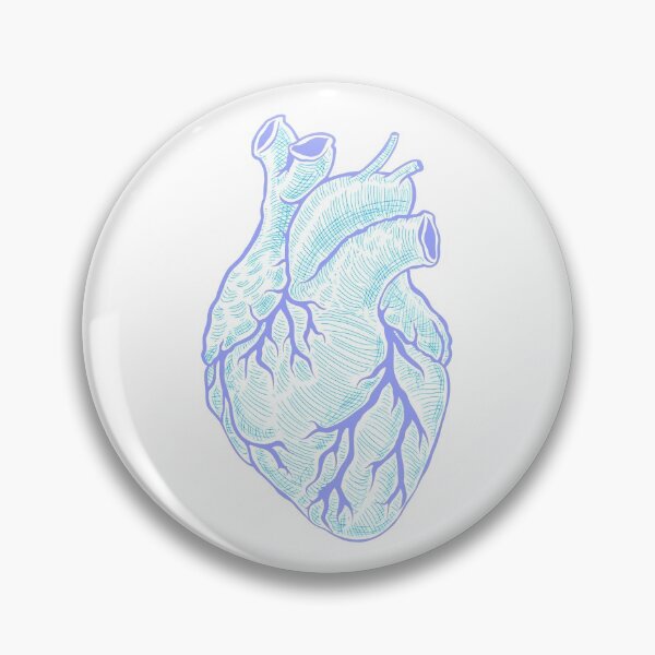 Item preview, Anatomical heart blue - white background designed and sold by artsy-cici.