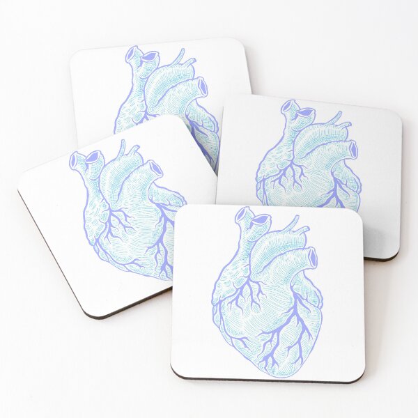 Item preview, Anatomical heart blue - white background designed and sold by artsy-cici.