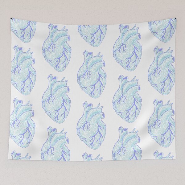 Item preview, Anatomical heart blue - white background designed and sold by artsy-cici.