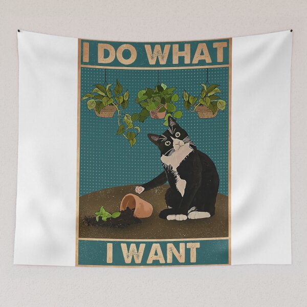 Item preview, Black White Cat I Do What I Want designed and sold by faraspirre.