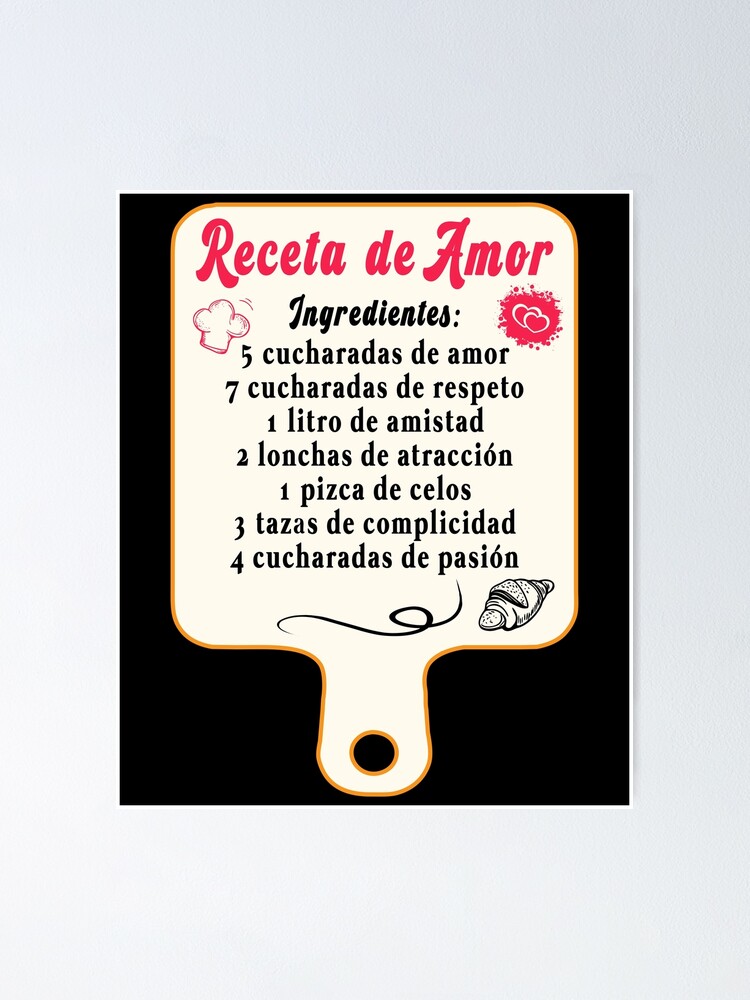 Póster «Receta de amor» de NoNameBoy | Redbubble