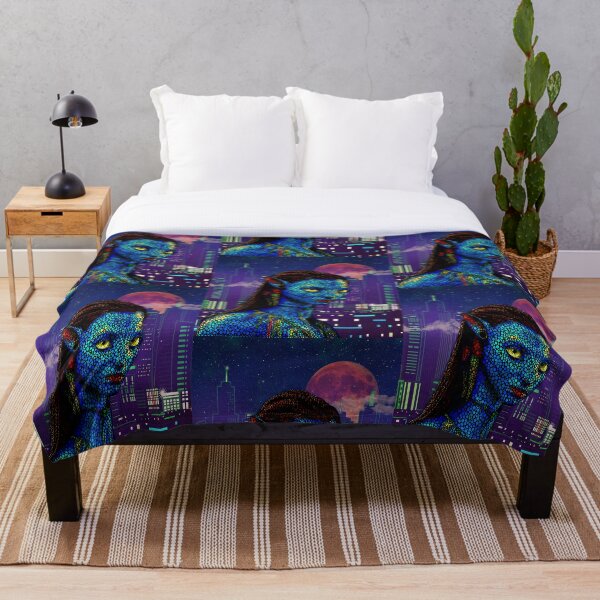 Neytiri in Newyork City Throw Blanket
