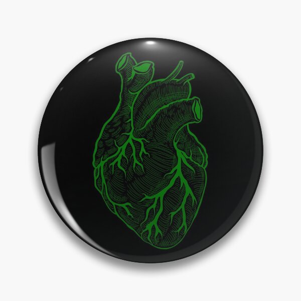 Item preview, Anatomical heart green - black background designed and sold by artsy-cici.