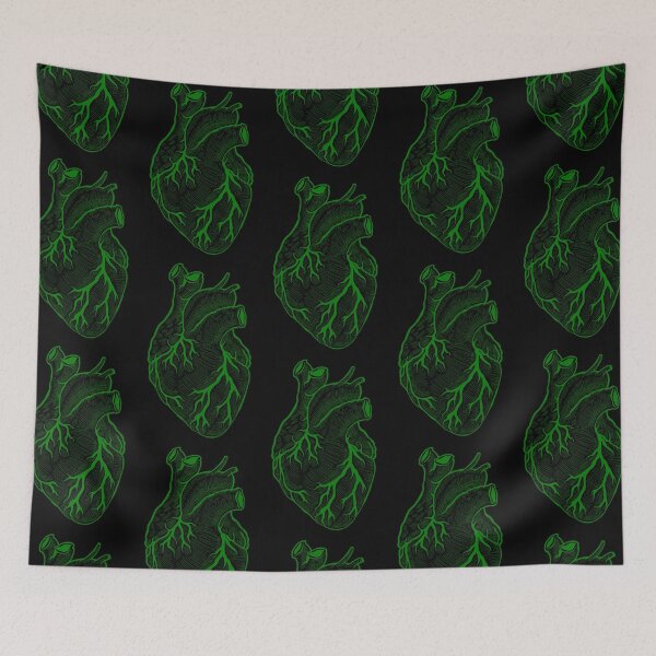 Item preview, Anatomical heart green - black background designed and sold by artsy-cici.