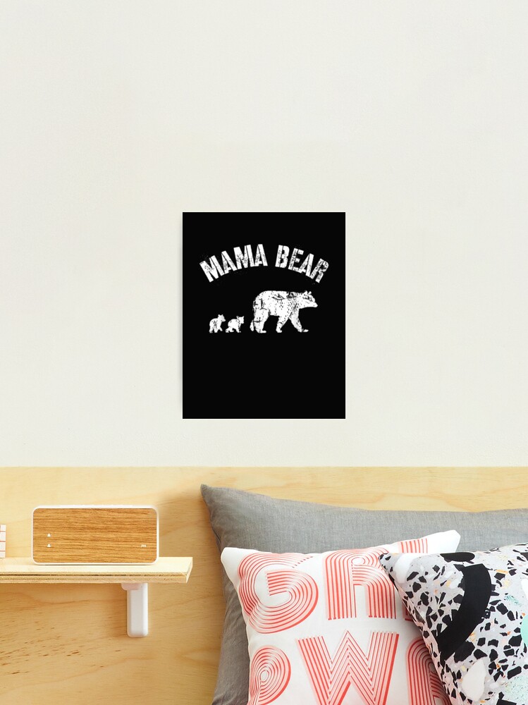 Bear Matching Family Outfits, Funny Mama Bear Four Cubs T-Shirt