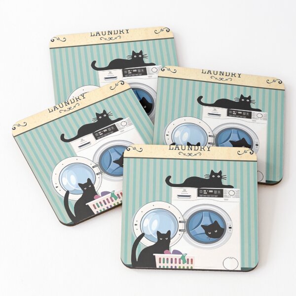 Item preview, Three Black Cat Wash Dry Fold Repeat designed and sold by faraspirre.