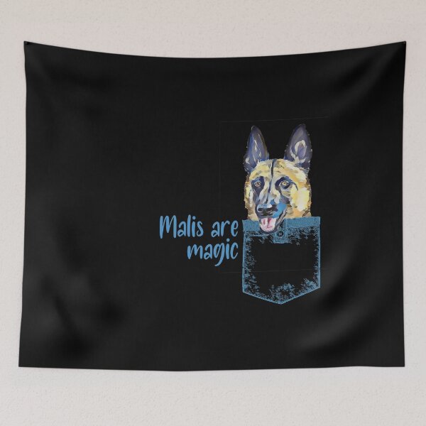Item preview, Mali Malinois Pocket Style Illustration designed and sold by Kalli-design.