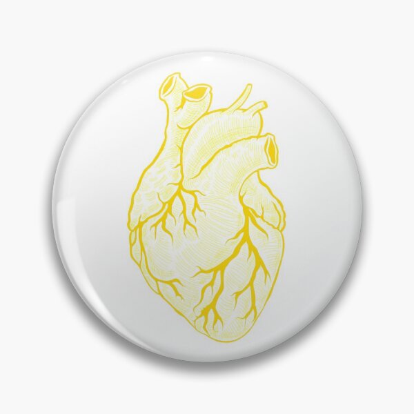 Item preview, Anatomical heart yellow - white background designed and sold by artsy-cici.