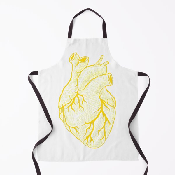 Item preview, Anatomical heart yellow - white background designed and sold by artsy-cici.