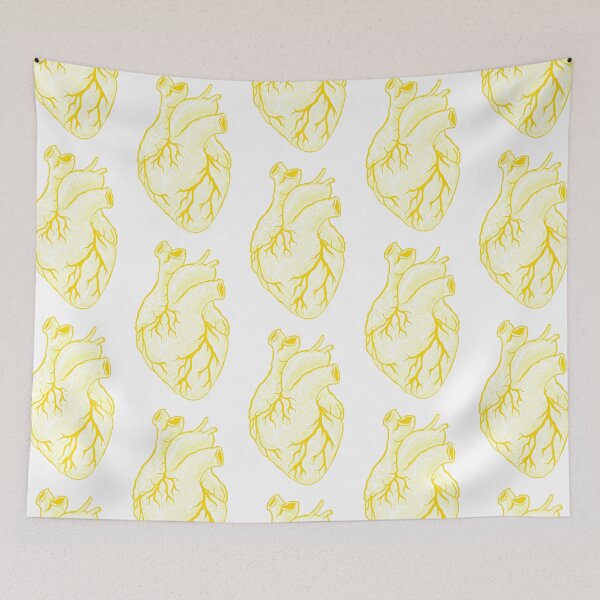 Item preview, Anatomical heart yellow - white background designed and sold by artsy-cici.