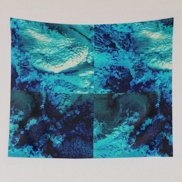 Item preview, Blue Pixels - Abstract Art designed and sold by BaldingSnail.