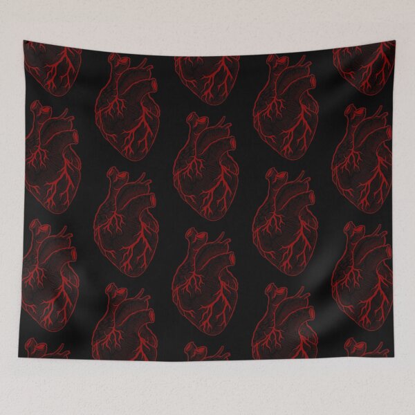 Item preview, Anatomical heart red - black background designed and sold by artsy-cici.