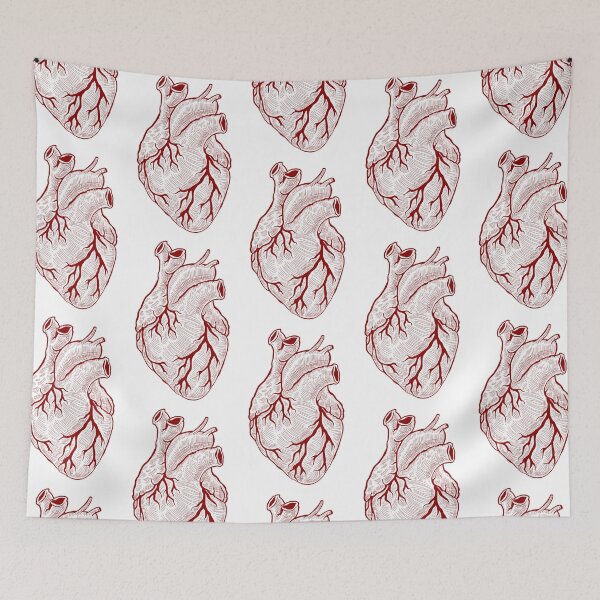 Item preview, Anatomical heart red - white background designed and sold by artsy-cici.