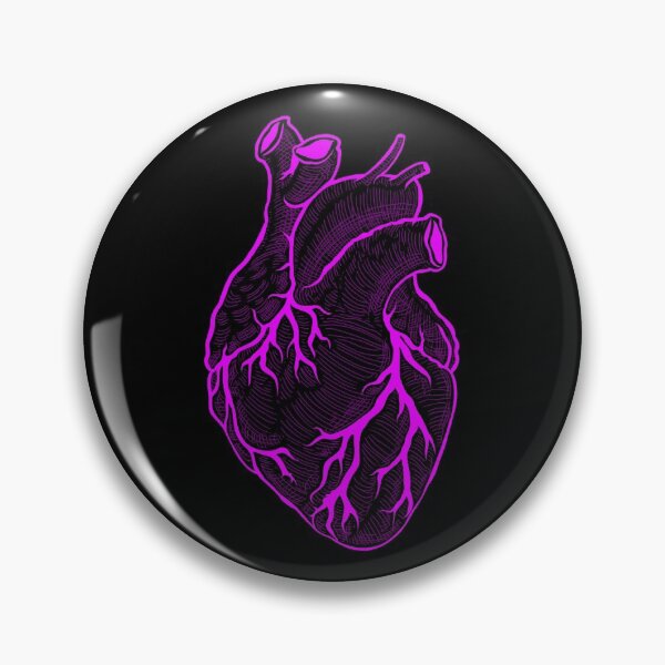 Item preview, Anatomical heart pink - black background designed and sold by artsy-cici.