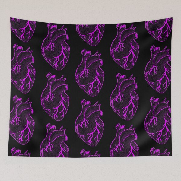 Item preview, Anatomical heart pink - black background designed and sold by artsy-cici.