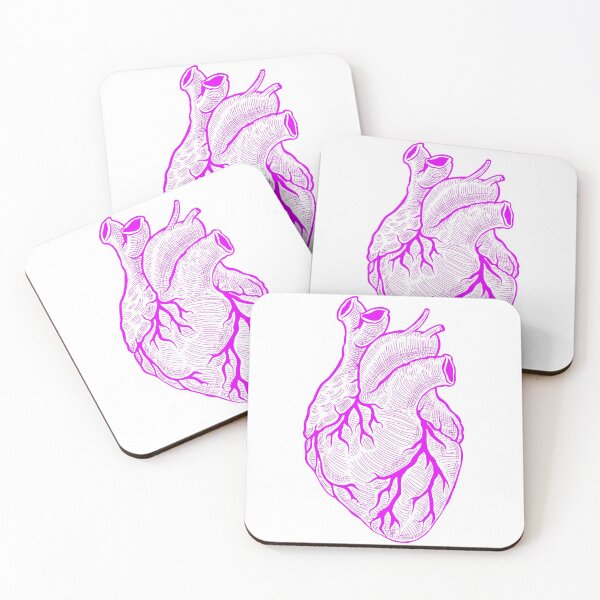 Item preview, Anatomical heart pink - white background designed and sold by artsy-cici.