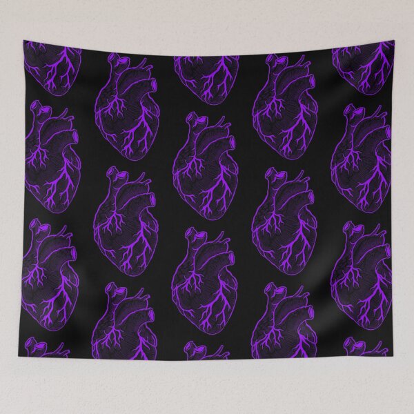 Item preview, Anatomical heart purple - black background designed and sold by artsy-cici.