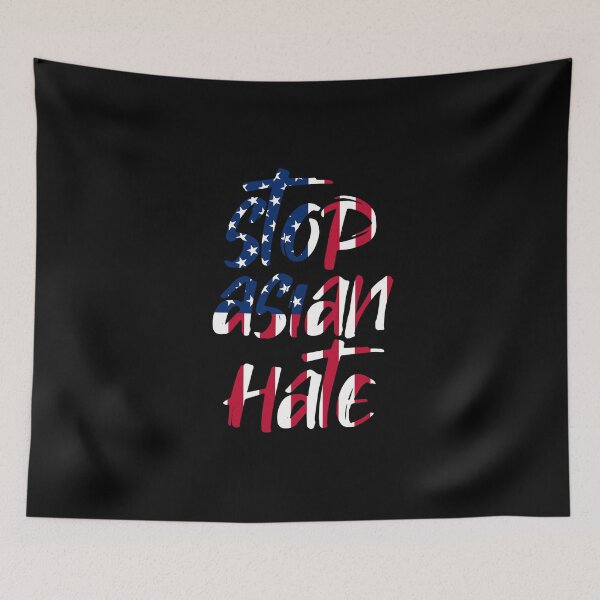 Item preview, Stop Asian Hate with an American flag  AAPI Asian Lives Matter Sticker designed and sold by R.U BOLD.
