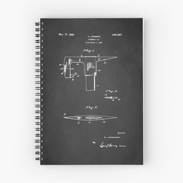 Artikelvorschau, Vintage Feuerwehrmann Axt Patent 1925 entworfen und verkauft von Patricia Lintner.